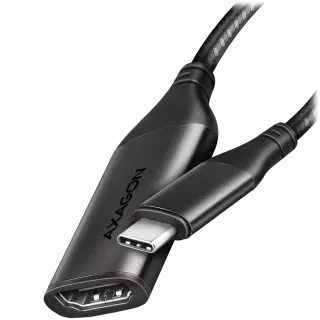 AXAGON Кабел RVC-HI2M, USB-C M/ HDMI F, 0.25 м, Черен