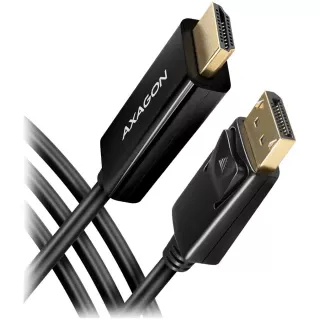 AXAGON Кабел RVD-HI14C2, от DisplayPort(м) към HDMI(м), 1.8m, черен, 4K@30Hz